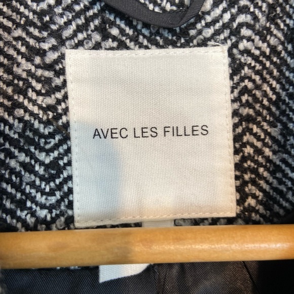 Anthropologie X Avec Les Filles Relaxed Patch-Pocket Tweed Blazer Coat - Picture 8 of 11